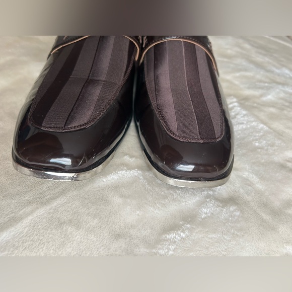 PARRAZO Men's Patent Slip-On Loafer Shoes Color Brown size 12 - Picture 5 of 7